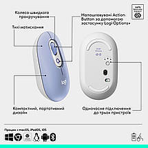 Миша Wireless Logitech Pop Mouse with Emoji Lilac (910-007414), фото 4