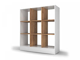 Стелаж-перегородка офісна 110х120х40 см (Базовий колір ДСП: Алюміній; )