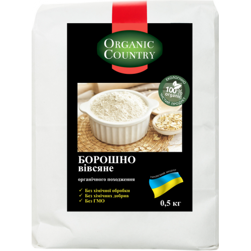 Борошно житнє дрібного помелу органічна ORGANIC COUNTRY, 1 кг