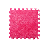 Килимок-пазл плюшевий, термокилимок, мат дитячий теплий 90*120см, 12 пазлів, колір фуксія, фото 2