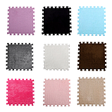 Килимок-пазл плюшевий, термокилимок, мат дитячий теплий 60*90см, 6 пазлів, колір фуксія, фото 3