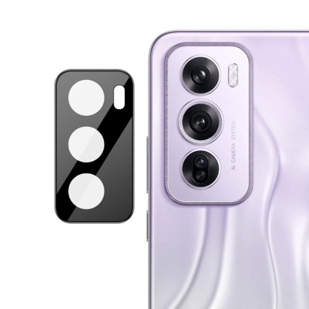 Захисне скло 3D Tempered Glass на задню камеру для Oppo Reno12, Black, фото 1