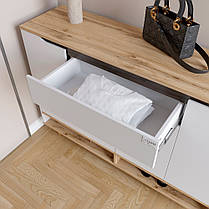 Тумба для взуття у передпокій LION Салліван Тумба-2 Антрацит (LION-041118) ТОП, фото 3