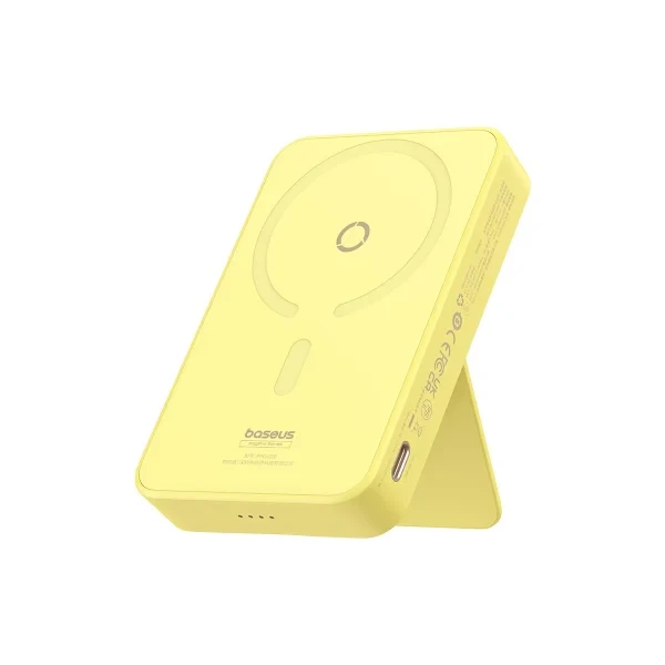 Зовнішній портативний акумулятор Baseus MagPro Magnetic Bracket Fast Charge Power Bank 5000mAh 20W Yellow (P10064101Y23-00)