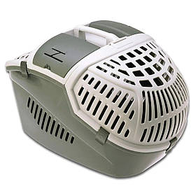 Переноска MPS AVIOR GREY з верхнім відкриванням для котів та собак до 10 кг, 57.5х39х40.5 см, сіра
