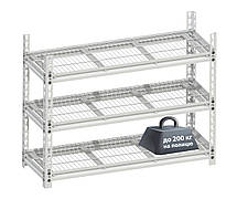 Стелаж металевий фарбований посилений (до 200 кг) на 3 полиці (1206х406х900 мм) ТМ "KOLCHUGA" (Кольчуга)