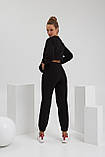 Чорний костюм для вагітних та годуючих теплий трикотажний, S, фото 6