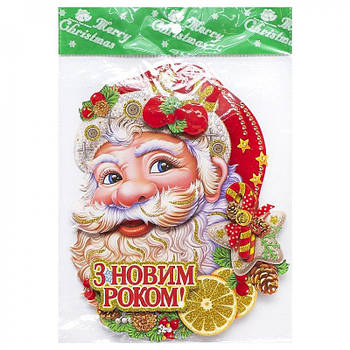 Новорічний плакат "Дід Мороз" 28*24см T307-3(115961) G-Rich