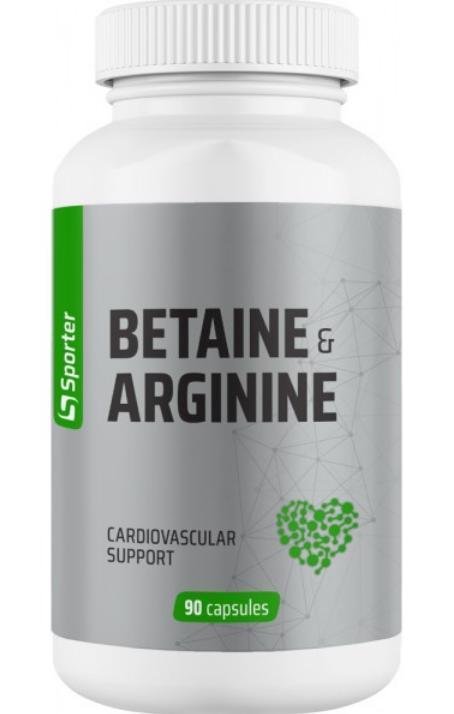 Харчова добавка SPORTER Betain & Arginine 90 капсул