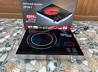 Кухонна електроплита настільна побутова одноконфоркова дачна, електроплити одноконфорочний Zepline 2200 Вт