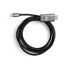 Кабель HDMI-Type-C 2m Walker WHD-57 тканина