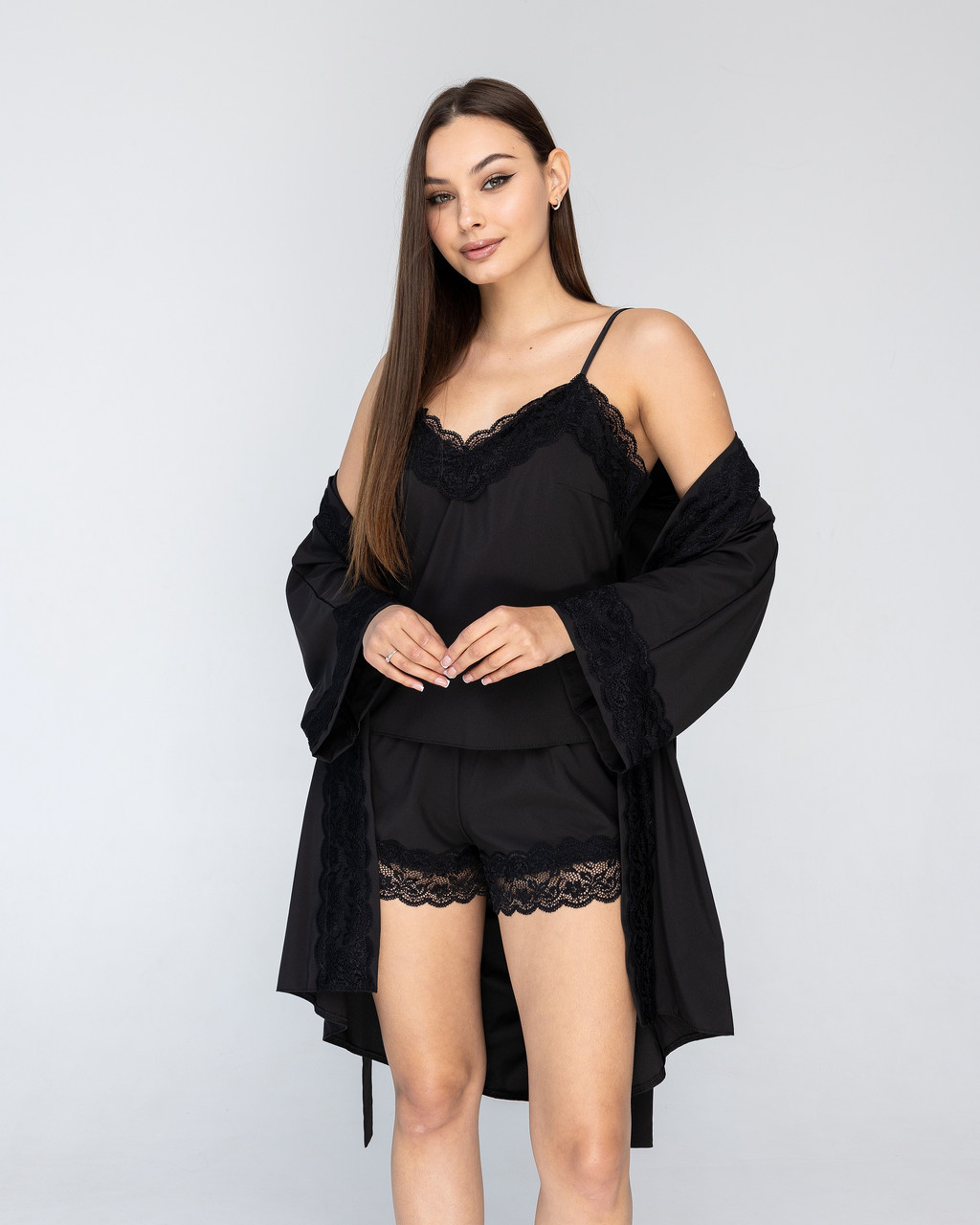 Халат і піжама, комплект жіночий трійка для дому., фото 1