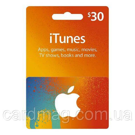 Подарункова карта iTunes Apple / App Store Gift Card на суму 30 usd, US-регіон, фото 1