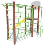Гімнастичний комплекс "Тарзан" із пластиковою гіркою на дитячий майданчик, фото 2