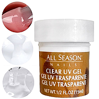 Гель All Season UV Gel для нарощування та зміцнення нігтів 15мл.