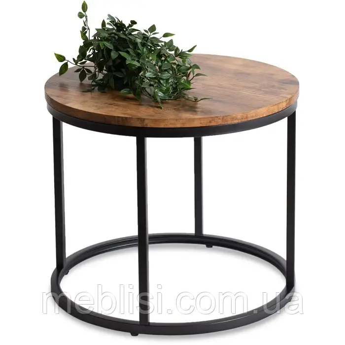 Круглий журнальний стіл 60 TIM колір дуб рустикальний 60X46 (MEBEL ELITE) ME.TIM/DRU/CZ/L