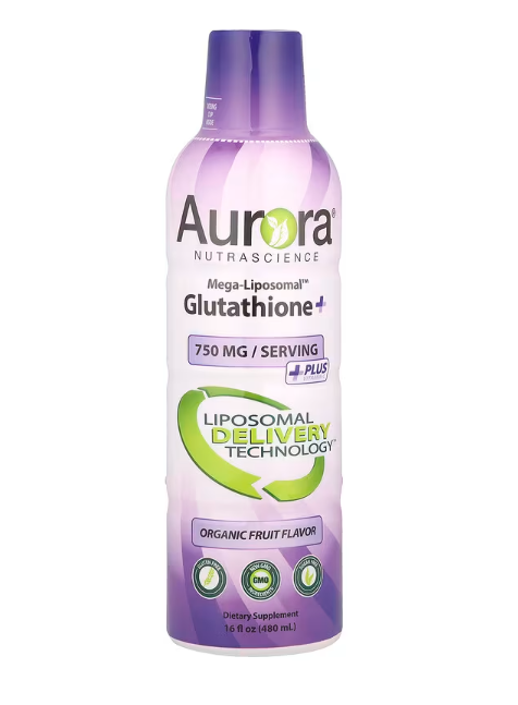 Mega-LiposomalTM глутатіон з вітаміном C органічні фрукти Aurora Nutrascience 750 мг 480 мл