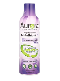 Mega-LiposomalTM глутатіон з вітаміном C органічні фрукти Aurora Nutrascience 750 мг 480 мл