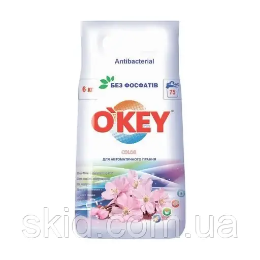Пральний порошок O'key Color Квітковий букет, 6 кг