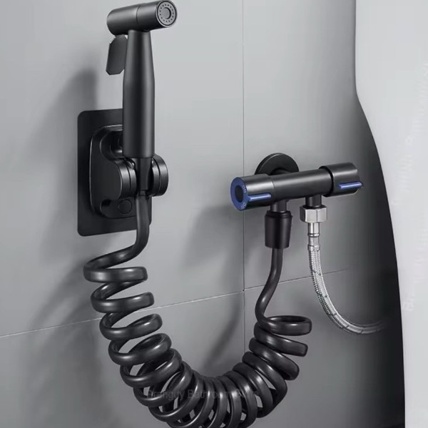 Змішувач ручний, набір для біде з нержавіючої сталі AND AA22-3 Чорний, фото 1