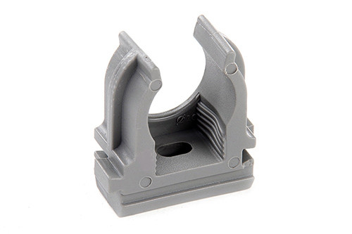 Кліпса для гофри під монтажний пістолет 16 мм сіра (пач. 100шт.) APRO, фото 1