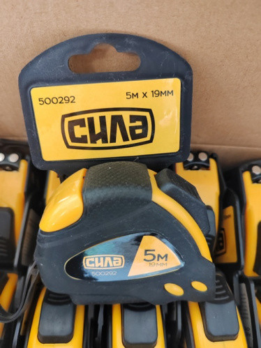 Рулетка гумова Стандарт «Супермагніт» з автостопом 5 м х 19 мм СІЛА, фото 1