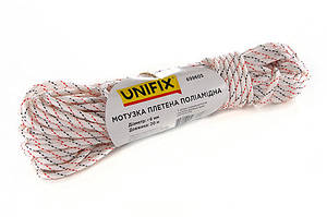 Мотузка поліамідна плетена (капронова) 6 мм 20 м UNIFIX