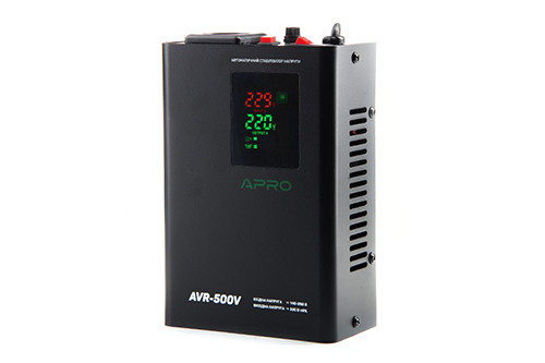 Стабілізатор напруги релейний AVR-500V (підвісний) APRO, фото 1