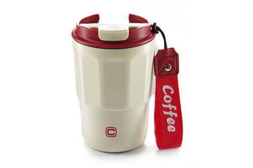 Термокухоль з напувалкою White/Red (400 мл) СИЛА, фото 1