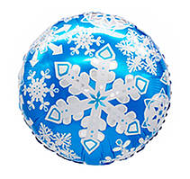 Куля фольгована кругла Сніжинка (Китай)
