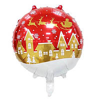 Куля фольгована кругла Зимове місто (Китай)