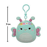 М'яка іграшка на кліпсі Squishmallows - Метелик Рейна (9 cm), фото 3