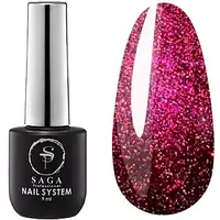 SAGA Professional Cat Chameleon gel polish, 15, 9 мл — гель-лак з ефектом котяче око хамелеон