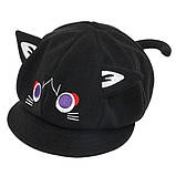 Жіночий берет кепка з козирком і вушками Місячний кіт Скарамучча з Геншин Імпакт, фото 7