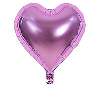 Куля фольгована серце пурпурне 10" (25 см) Китай