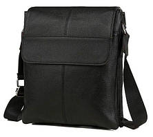 Чоловіча шкіряна сумка, месенджер Tiding Bag чорний (mrk)