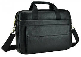 Чоловіча сумка з натуральної шкіри Tiding Bag чорна (mrk)