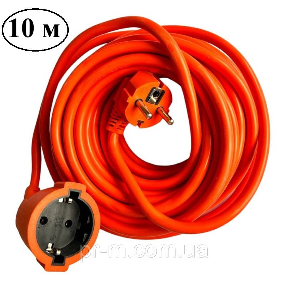 Подовжувач К-10М 1900W 2G*2,5mm² (10 метрів) із заземленням