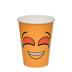Стакан паперовий одношаровий 400 мл одноразовий 50 шт. SMILE для чаю та кави / Стаканчики для напоїв