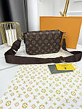 Сумка Louis Vuitton крос-боді коричневий класичний через плече Луї Вітон, фото 3