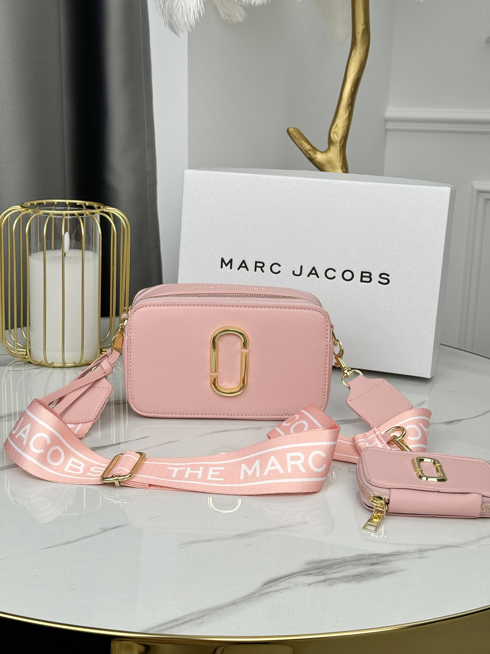 Сумка жіноча Маркбалкс 2в1 рожевий Marc Jacobs 2 в 1, фото 1
