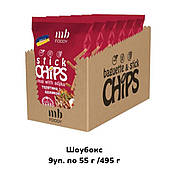 Baget CHIPS телятина з аджикою, натуральні сухарики, швидке перекушування з собою, легке перекушування на роботі