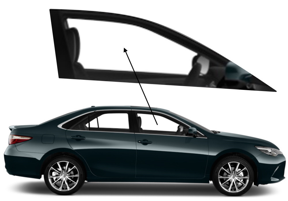 Бічне скло Toyota Camry XV50 2011-2017 передніх дверей праве, фото 1