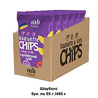 Baget CHIPS Королівський краб, сухарики натуральні пшеничні для перекусу, закуска для відпочинку компанією