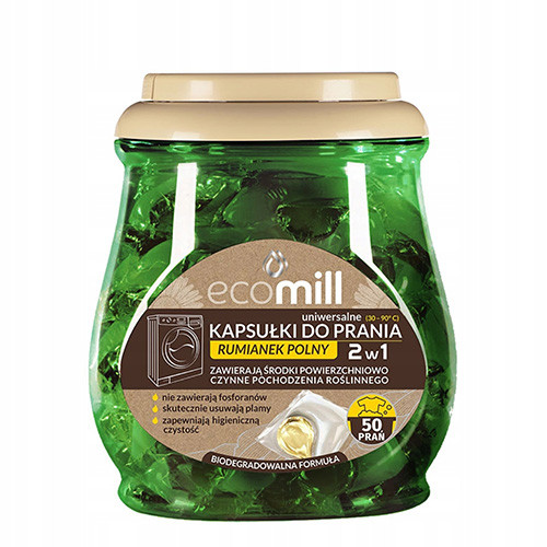 Капсули для прання універсальні Ромашка польова 2в1 50 шт., Eco MILL