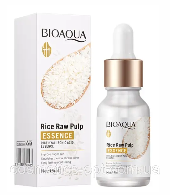 Сироватка для обличчя з екстрактом рису Bioaqua Rice Raw Pulp Essence 15 мл (6941349380535), фото 1
