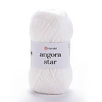 YarnArt ANGORA STAR (Ангора Стар) № 501 білий (Пряжа, нитки для в'язання)