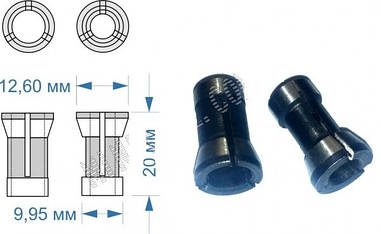 Цанга для фрезера 8 мм+Гайка