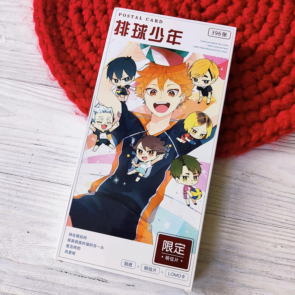 Поштові листівки + набір наліпок за мотивами Haikyuu!!! Волейбол, фото 1