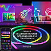 Неонова стрічка для авто Neon Led Strip 5M RGB USB Bluetooth Різнобарвна, фото 6